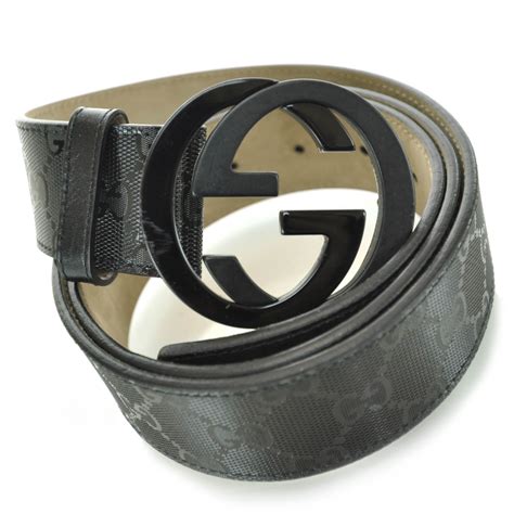 gucci belt men's black imprime.